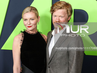 Kirsten Dunst and husband Jesse Plemons arrive at the Los Angeles Special Screening Of A24's 'Civil War' held at the Academy Museum of Motio...