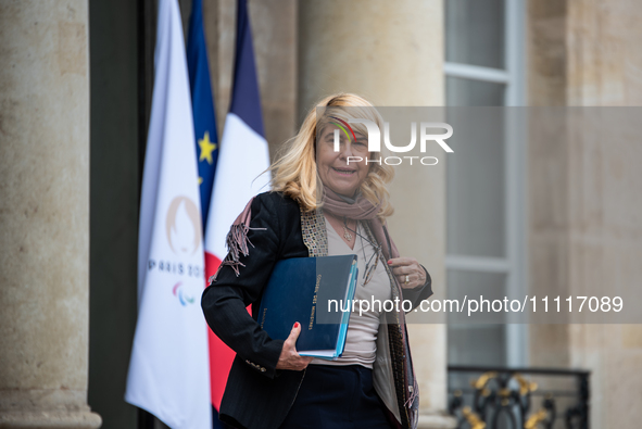 Deputy Interior Minister Dominique Faure is at the Elysee Palace for the Council of Ministers in Paris, France, on April 3, 2024. 