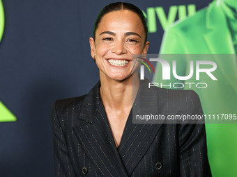 Alice Braga arrives at the Los Angeles Special Screening Of A24's 'Civil War' held at the Academy Museum of Motion Pictures on April 2, 2024...