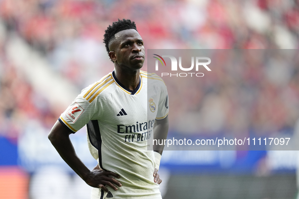 Vinicius Junior left winger of Real Madrid and Brazil during the LaLiga EA Sports match between CA Osasuna and Real Madrid CF at Estadio El...