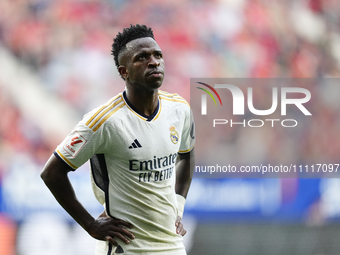 Vinicius Junior left winger of Real Madrid and Brazil during the LaLiga EA Sports match between CA Osasuna and Real Madrid CF at Estadio El...