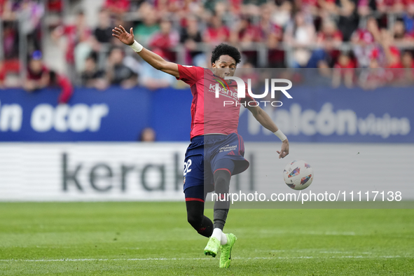 Johan Mojica left-back of Osasuna and Colombia during the LaLiga EA Sports match between CA Osasuna and Real Madrid CF at Estadio El Sadar o...