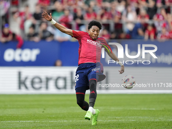 Johan Mojica left-back of Osasuna and Colombia during the LaLiga EA Sports match between CA Osasuna and Real Madrid CF at Estadio El Sadar o...