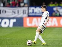 Fran Garcia left-back of Real Madrid and Spain during the LaLiga EA Sports match between CA Osasuna and Real Madrid CF at Estadio El Sadar o...