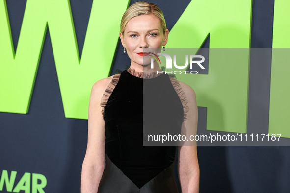 Kirsten Dunst arrives at the Los Angeles Special Screening Of A24's 'Civil War' held at the Academy Museum of Motion Pictures on April 2, 20...