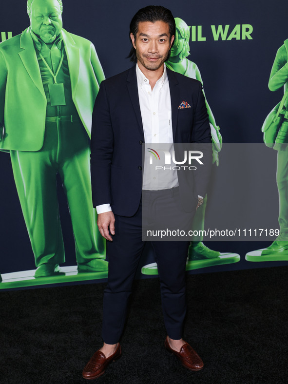 Nelson Lee arrives at the Los Angeles Special Screening Of A24's 'Civil War' held at the Academy Museum of Motion Pictures on April 2, 2024...