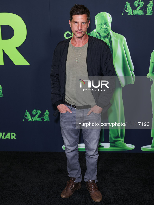 Simon Rex arrives at the Los Angeles Special Screening Of A24's 'Civil War' held at the Academy Museum of Motion Pictures on April 2, 2024 i...