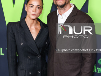 Alice Braga and Wagner Moura arrive at the Los Angeles Special Screening Of A24's 'Civil War' held at the Academy Museum of Motion Pictures...