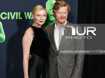 Kirsten Dunst and husband Jesse Plemons arrive at the Los Angeles Special Screening Of A24's 'Civil War' held at the Academy Museum of Motio...