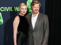 Kirsten Dunst and husband Jesse Plemons arrive at the Los Angeles Special Screening Of A24's 'Civil War' held at the Academy Museum of Motio...