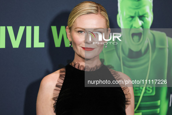 Kirsten Dunst arrives at the Los Angeles Special Screening Of A24's 'Civil War' held at the Academy Museum of Motion Pictures on April 2, 20...