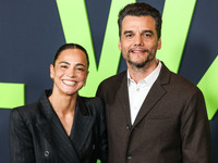 Alice Braga and Wagner Moura arrive at the Los Angeles Special Screening Of A24's 'Civil War' held at the Academy Museum of Motion Pictures...