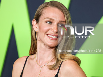 Elizabeth Gilpin wearing Prada arrives at the Los Angeles Special Screening Of A24's 'Civil War' held at the Academy Museum of Motion Pictur...