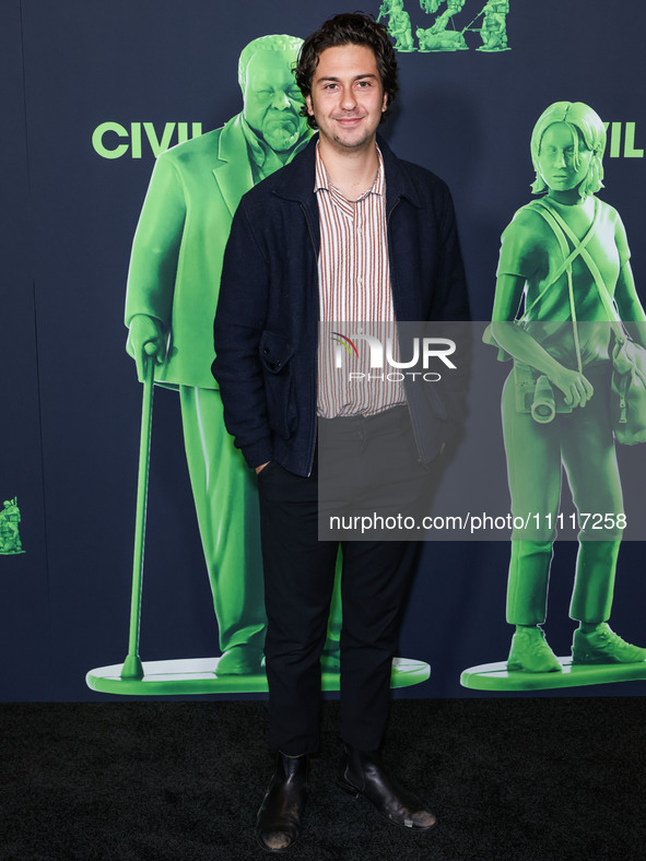 Nat Wolff arrives at the Los Angeles Special Screening Of A24's 'Civil War' held at the Academy Museum of Motion Pictures on April 2, 2024 i...