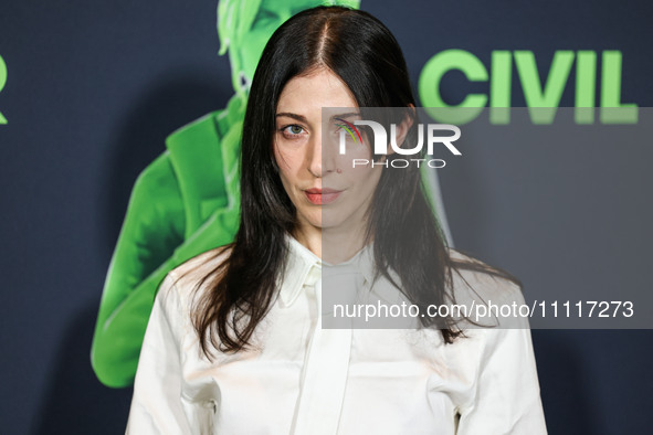 Caroline Polachek arrives at the Los Angeles Special Screening Of A24's 'Civil War' held at the Academy Museum of Motion Pictures on April 2...