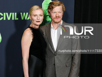 Kirsten Dunst and husband Jesse Plemons arrive at the Los Angeles Special Screening Of A24's 'Civil War' held at the Academy Museum of Motio...