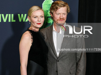 Kirsten Dunst and husband Jesse Plemons arrive at the Los Angeles Special Screening Of A24's 'Civil War' held at the Academy Museum of Motio...