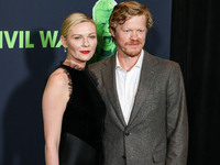 Kirsten Dunst and husband Jesse Plemons arrive at the Los Angeles Special Screening Of A24's 'Civil War' held at the Academy Museum of Motio...