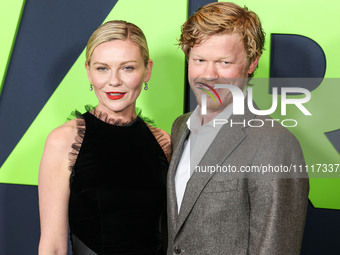 Kirsten Dunst and husband Jesse Plemons arrive at the Los Angeles Special Screening Of A24's 'Civil War' held at the Academy Museum of Motio...