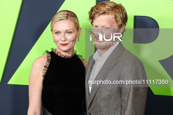 Kirsten Dunst and husband Jesse Plemons arrive at the Los Angeles Special Screening Of A24's 'Civil War' held at the Academy Museum of Motio...