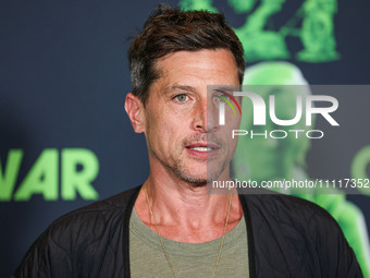 Simon Rex arrives at the Los Angeles Special Screening Of A24's 'Civil War' held at the Academy Museum of Motion Pictures on April 2, 2024 i...