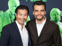 Nelson Lee and Wagner Moura arrive at the Los Angeles Special Screening Of A24's 'Civil War' held at the Academy Museum of Motion Pictures o...