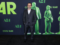 Nick Offerman arrives at the Los Angeles Special Screening Of A24's 'Civil War' held at the Academy Museum of Motion Pictures on April 2, 20...