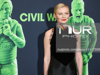 Kirsten Dunst arrives at the Los Angeles Special Screening Of A24's 'Civil War' held at the Academy Museum of Motion Pictures on April 2, 20...