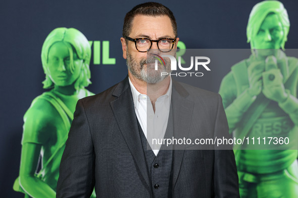 Nick Offerman arrives at the Los Angeles Special Screening Of A24's 'Civil War' held at the Academy Museum of Motion Pictures on April 2, 20...