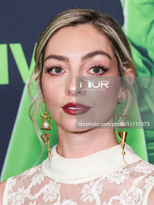 Melissa Saint-Amand arrives at the Los Angeles Special Screening Of A24's 'Civil War' held at the Academy Museum of Motion Pictures on April...