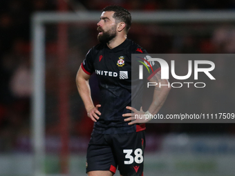 Elliot Lee of Wrexham is looking dejected during the Sky Bet League 2 match between Doncaster Rovers and Wrexham at the Keepmoat Stadium in...