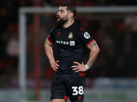 Elliot Lee of Wrexham is looking dejected during the Sky Bet League 2 match between Doncaster Rovers and Wrexham at the Keepmoat Stadium in...