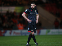Paul Mullin of Wrexham is playing in the Sky Bet League 2 match between Doncaster Rovers and Wrexham at the Keepmoat Stadium in Doncaster, o...