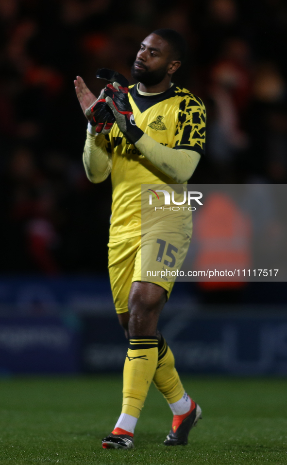 Doncaster Rovers goalkeeper Thimothee Lo-Tutala is playing in the Sky Bet League 2 match between Doncaster Rovers and Wrexham at the Keepmoa...
