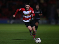 Luke Molyneux of Doncaster Rovers is playing in the Sky Bet League 2 match between Doncaster Rovers and Wrexham at the Keepmoat Stadium in D...