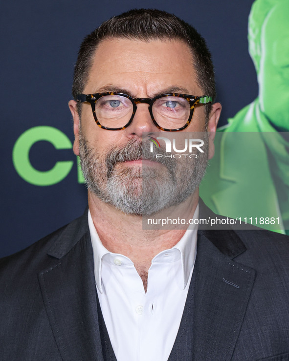 Nick Offerman arrives at the Los Angeles Special Screening Of A24's 'Civil War' held at the Academy Museum of Motion Pictures on April 2, 20...