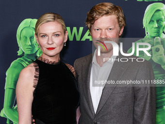 Kirsten Dunst and husband Jesse Plemons arrive at the Los Angeles Special Screening Of A24's 'Civil War' held at the Academy Museum of Motio...