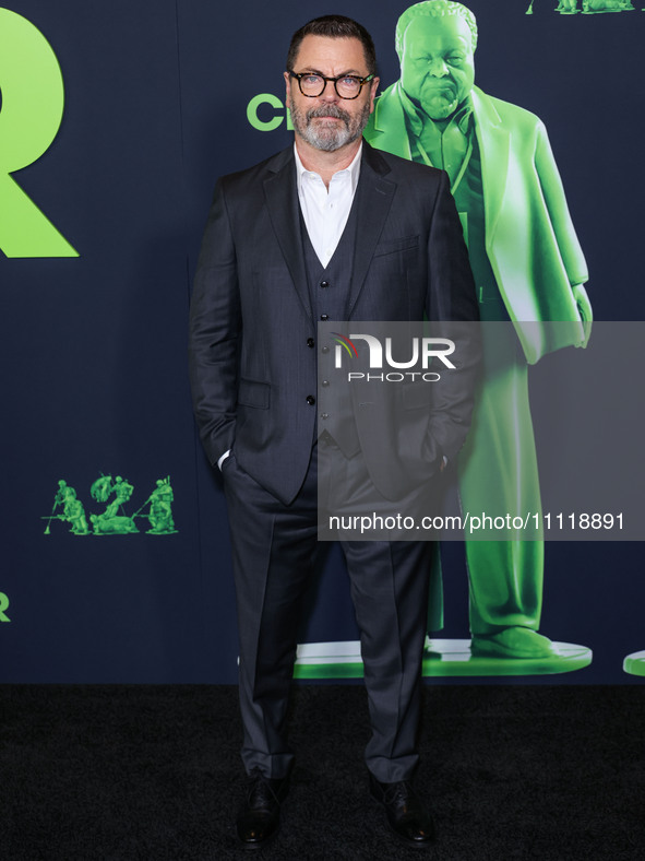 Nick Offerman arrives at the Los Angeles Special Screening Of A24's 'Civil War' held at the Academy Museum of Motion Pictures on April 2, 20...