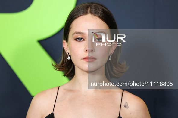 Cailee Spaeny wearing a dress by Christopher Esber arrives at the Los Angeles Special Screening Of A24's 'Civil War' held at the Academy Mus...