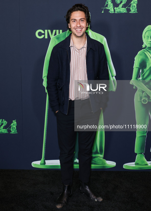 Nat Wolff arrives at the Los Angeles Special Screening Of A24's 'Civil War' held at the Academy Museum of Motion Pictures on April 2, 2024 i...