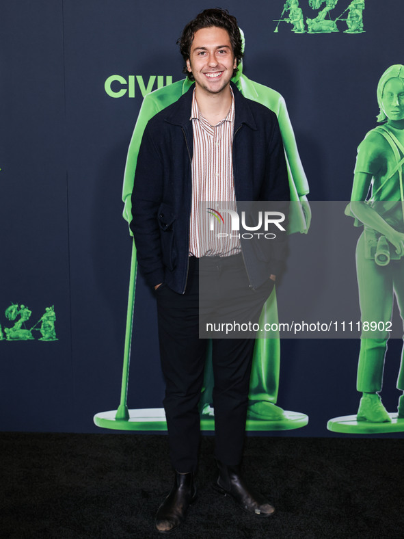 Nat Wolff arrives at the Los Angeles Special Screening Of A24's 'Civil War' held at the Academy Museum of Motion Pictures on April 2, 2024 i...