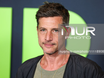 Simon Rex arrives at the Los Angeles Special Screening Of A24's 'Civil War' held at the Academy Museum of Motion Pictures on April 2, 2024 i...