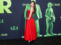 Zoe Colletti arrives at the Los Angeles Special Screening Of A24's 'Civil War' held at the Academy Museum of Motion Pictures on April 2, 202...