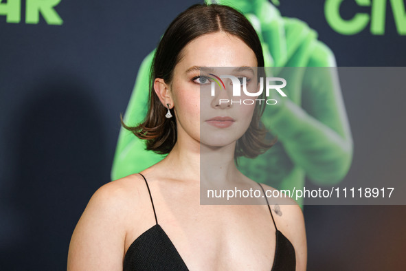 Cailee Spaeny wearing a dress by Christopher Esber arrives at the Los Angeles Special Screening Of A24's 'Civil War' held at the Academy Mus...