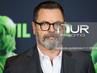 Nick Offerman arrives at the Los Angeles Special Screening Of A24's 'Civil War' held at the Academy Museum of Motion Pictures on April 2, 20...