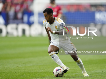 Rodrygo Goes right winger of Real Madrid and Brazil during the LaLiga EA Sports match between CA Osasuna and Real Madrid CF at Estadio El Sa...