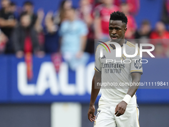 Vinicius Junior left winger of Real Madrid and Brazil during the LaLiga EA Sports match between CA Osasuna and Real Madrid CF at Estadio El...