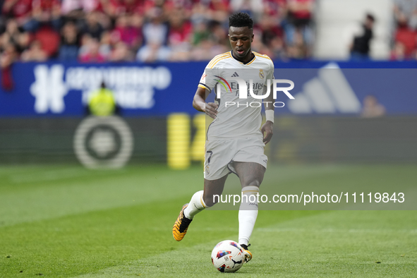 Vinicius Junior left winger of Real Madrid and Brazil during the LaLiga EA Sports match between CA Osasuna and Real Madrid CF at Estadio El...