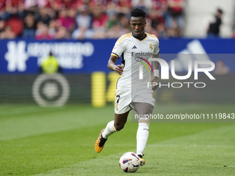 Vinicius Junior left winger of Real Madrid and Brazil during the LaLiga EA Sports match between CA Osasuna and Real Madrid CF at Estadio El...