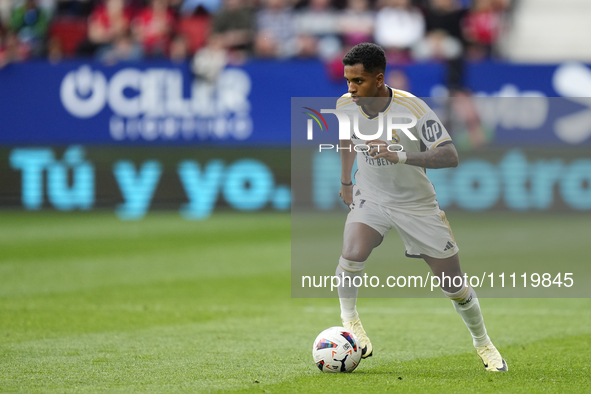 Rodrygo Goes right winger of Real Madrid and Brazil during the LaLiga EA Sports match between CA Osasuna and Real Madrid CF at Estadio El Sa...